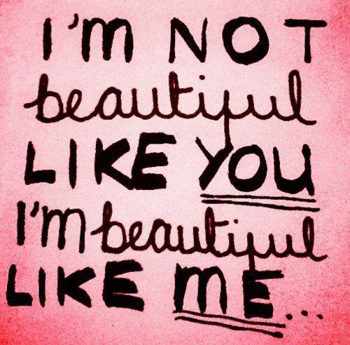I’m not beautiful