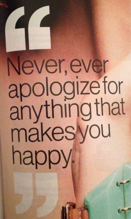 Ever apologize