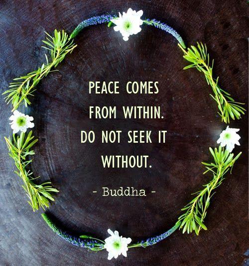 Peace comes from